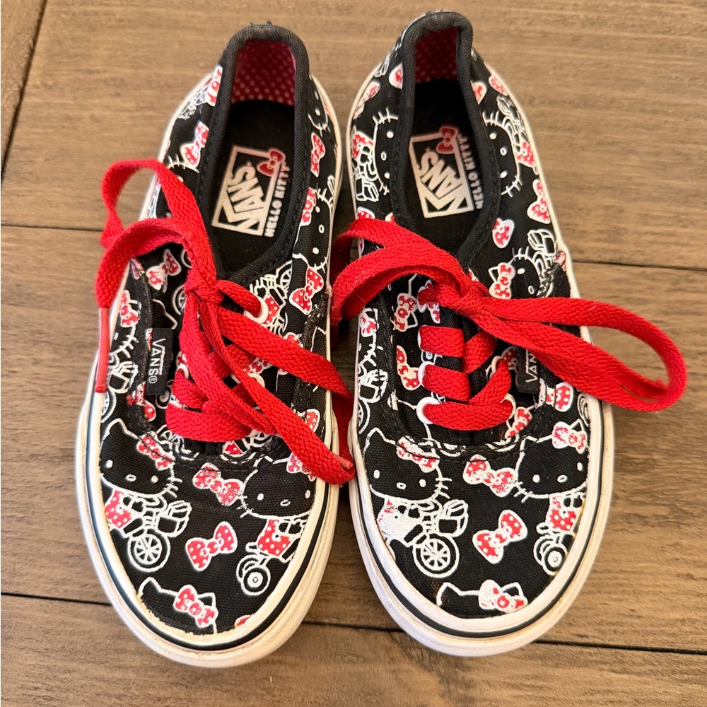 Vans Kids Black and Red Hello Kitty Sneakers